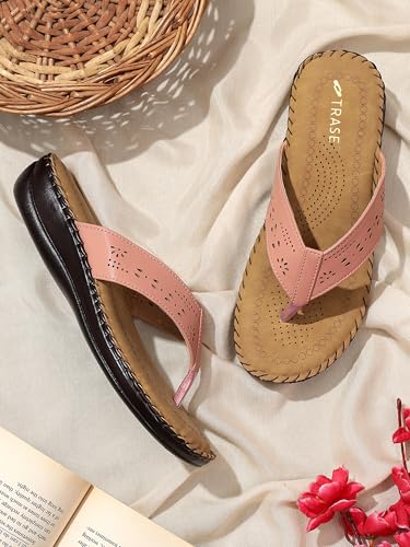 Image of TRASE Slippers for Women Stylish Flat | Comfortable Orthopedic Soft Chappals | Lightweight Ortho Footwear for Ladies