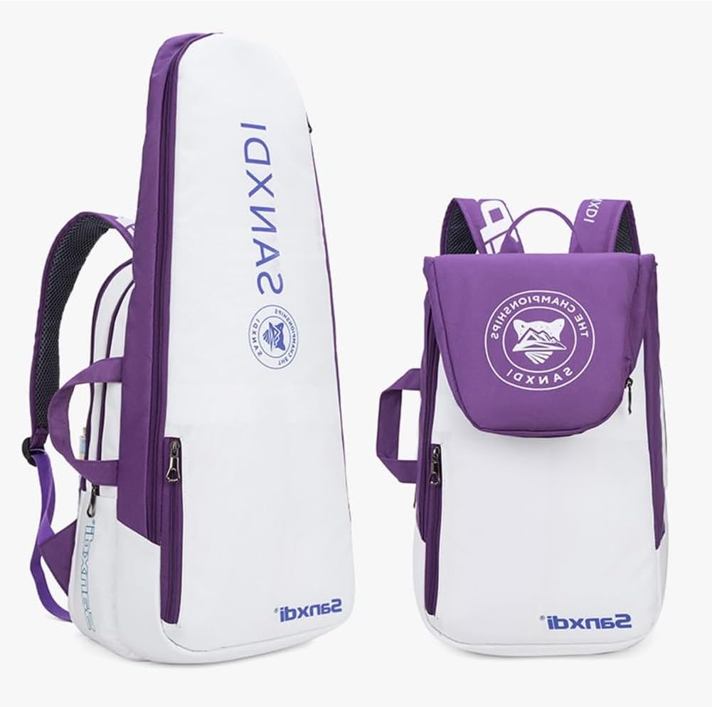 Bolsa de tenis, mochila de tenis, mochila plegable de gran capacidad, bolsa de transporte de raquetbol, bolsa de deporte multifuncional