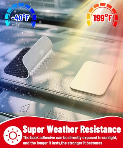 Image of PHIXBEAR Hook and Loop Strips with Super Adhesive Heavy Duty, Heat Resistant Waterproof, Outdoor or Indoor Use, 16 Sets Black 1.57x1.97 Inch