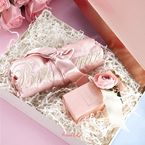 Rosegld 12 Gift Boxes With Lids 11X8.5X1.5 Inches, Gift Boxes For Clothes, Apparel Gift Boxes, Clothing Gift Boxes, Rose Gold Gift Wrap Boxes (Glossy Rose Gold With Grain Texture) #TOP3