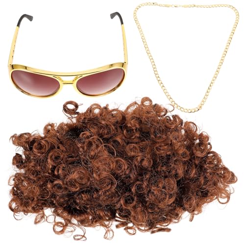 [HOMSFOU] 70�N��f�B�X�R�E�B�b�O �t�F�C�N�S�[���h�`�F�[�� �T���O���X�Z�b�g �j���p�R�X�v���ߑ��A�N�Z�T���[ �p�[�e�B�[ �n���E�B�� �ʐ^