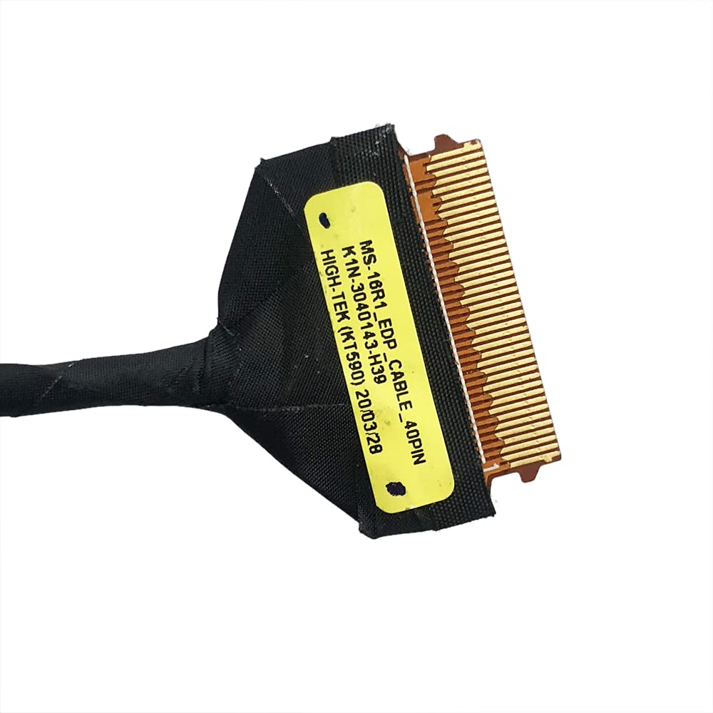 Reemplazo para cable de pantalla de video MSI MS-16R1 MS-17R1 MSI GF63 8RD K1N-3040143-H39 40Pin LCD LVDS 3