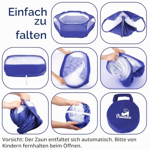 Pawaboo Kleintiergehege mit Reißverschluss, Indigo