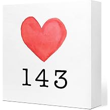 143 I Love You Gifts,Valentines Day Wood Table Sign,Love Wooden Decor,Couples Gift Ideas,Wedding Gifts for Couple,Love Decorations for Home Bedroom Shelf Desk Decor
