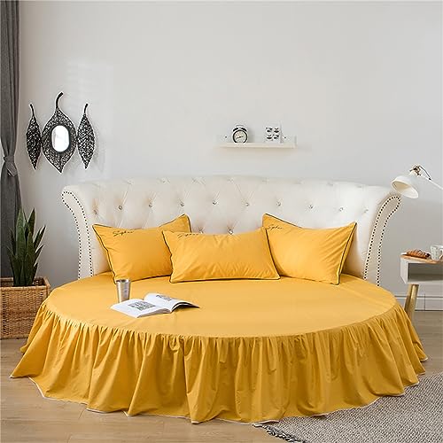 FANSU Drap Housse Rond, Doux Drap-Housse en Coton Élastique Respirant Housse de Matelas...