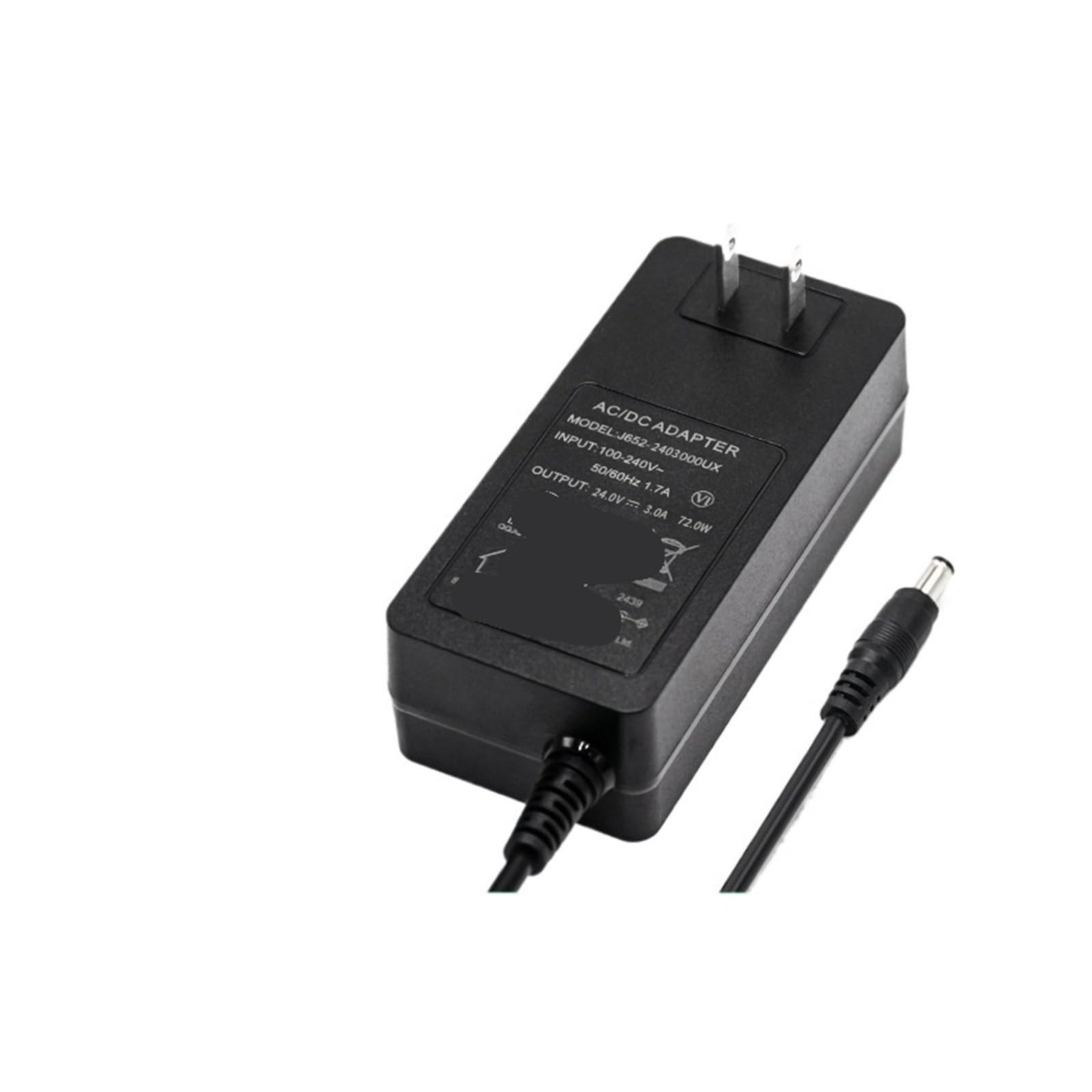 Alimentation 24V 3A de 72W avec adaptateur DC double compatibilité