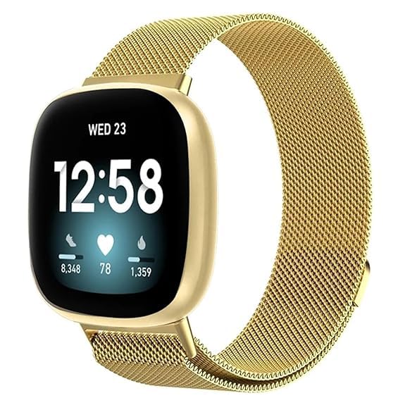 Image of YODI Watch Band Compatible with Fitbit Versa 4 / Fit bit Versa 3 / Fitbit Sense /Sense 2 Band, Soft Replacement Silicone Wristband for Women Flexible Waterproof Sport Watch Strap for Men Large