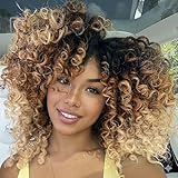 Jamaican Bounce Crochet Hair Extensions 8 inch Ringlet Wand Curl Crochet Hair 3 Tone Blonde Ombre Curly Crochet Braids Grey Crochet Braiding Hair 60 Roots