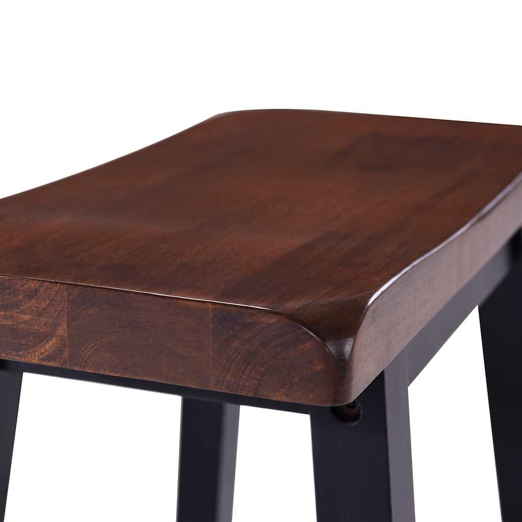 Juego de bar de 3 piezas de MDF negro, mesa de bar y 2 taburetes, con estantes para comedor, cocina, diseño que ahorra espacio, comodidad para familia e invitados