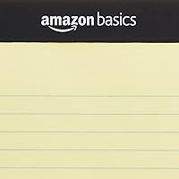 Vista 4 de Yaxa Basics Bloc de notas de escritura con rayas anchas de 50 hojas, 8.5 x 11.75 pulgadas, paquete de 12, 600 hojas perforadas, canario
