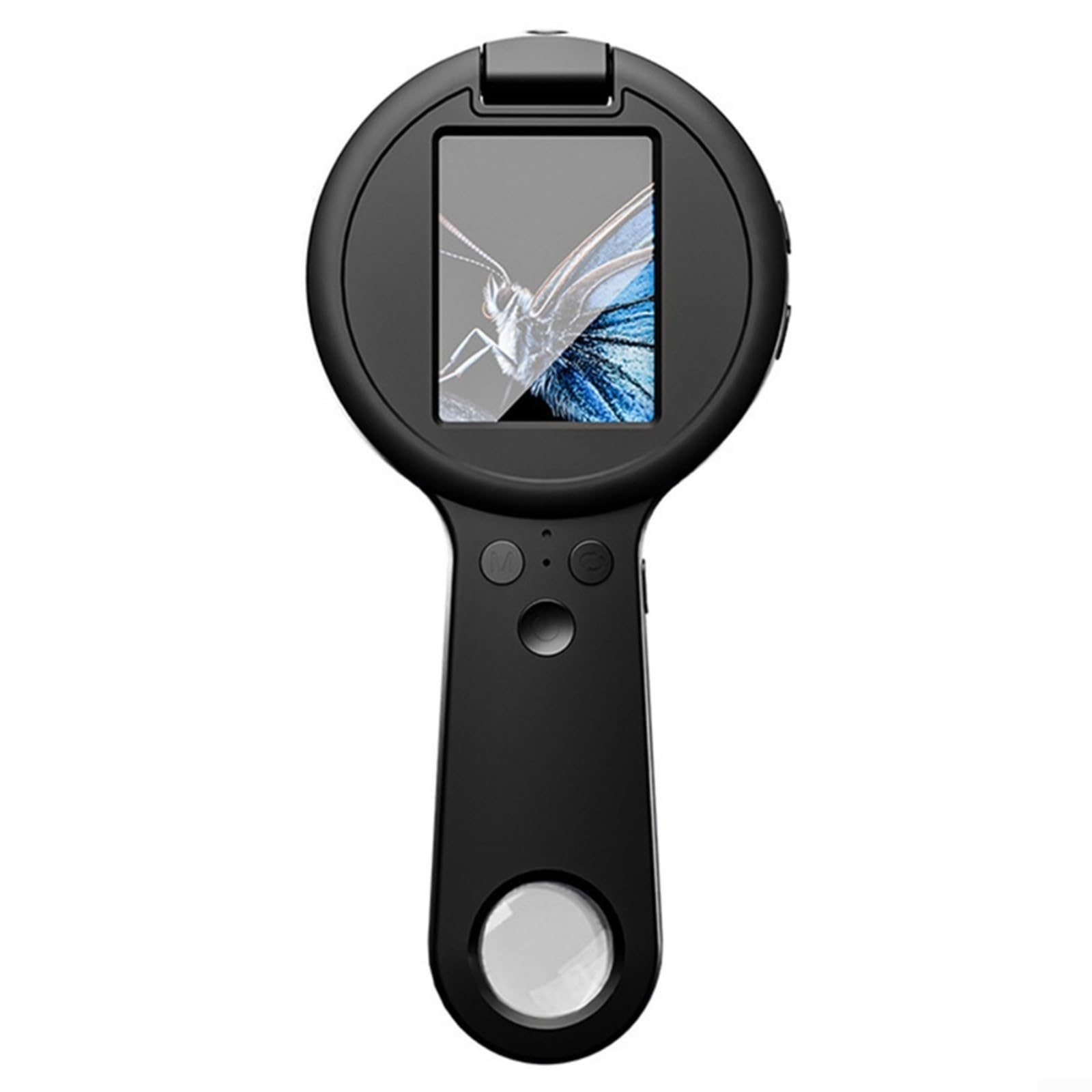 Microscopio digitale tascabile per bambini, con display IPS da 2,4 pollici, ingrandimento 100-500X, 16 luci LED, portatile, per esame di gioielli, giocattolo, regalo di compleanno, ragazzi e ragazze