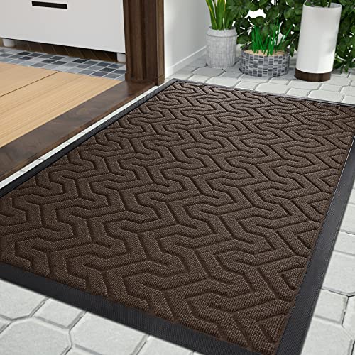 Yimobra Door Mats, Heavy Duty Water Absorbent Mud Resistant Easy Clean Entry Outdoor Mat,Non Slip Backing