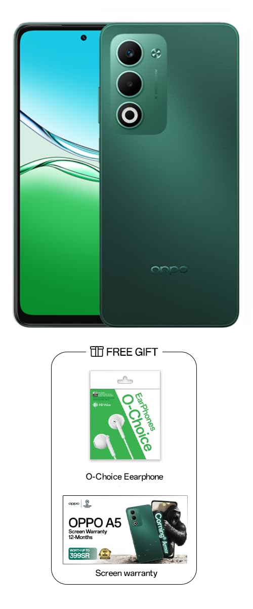OPPO A5 4G Dual SIM Aurora Green 6GB RAM 128GB - Middle East