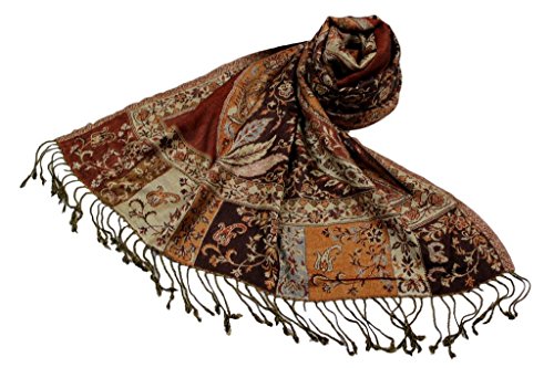 Étole viscose motif cachemire ajouré SHANKARA N26, écharpe légère femme et accessoire mode chic