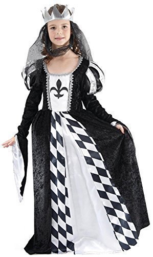 Fancy Me Ragazza Medievale Scacchi Regina Alice nel Paese delle Meraviglie Festa del Libro Settimana Abito Costume Halloween 4-12 Anno s - 7-9 Years
