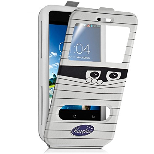 Seluxion - Etui Coque Silicone S-View Motif SC04 Universel M pour Kazam Thunder² 4.5L