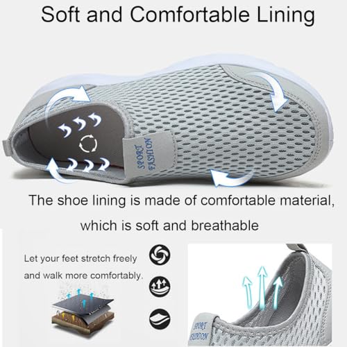 Lach Cooling Comfort Sneaker, Breathable Quick-Dry Mesh Walking Shoes, Non-Slip Cushioned Sole, for Long Standing & Walking2