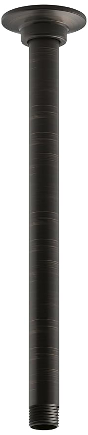 Kohler K-7392-2BZ 12-Inch Ceiling Mount Shower Arm, Oil Rubbed Bronze