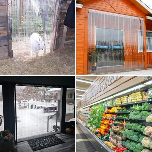 Rideau de porte à lanières PVC imperméable et résistant pour couper le vent