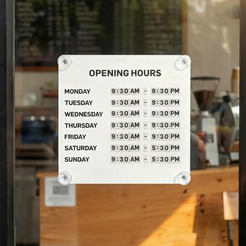 Tableau horaires ventouse repositionnable à chiffres aimantés