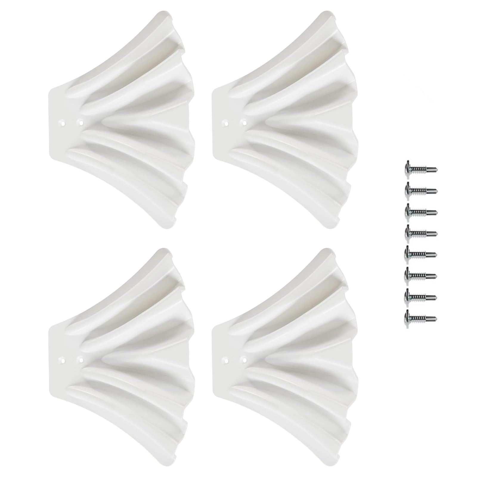 Piceioep White Of 4 Drain Downspout Diverters Protect Grass Reduce Water Effect Stop Abrasion Secure Installation Abs Substance For Base Security Drain Downspout Redirector