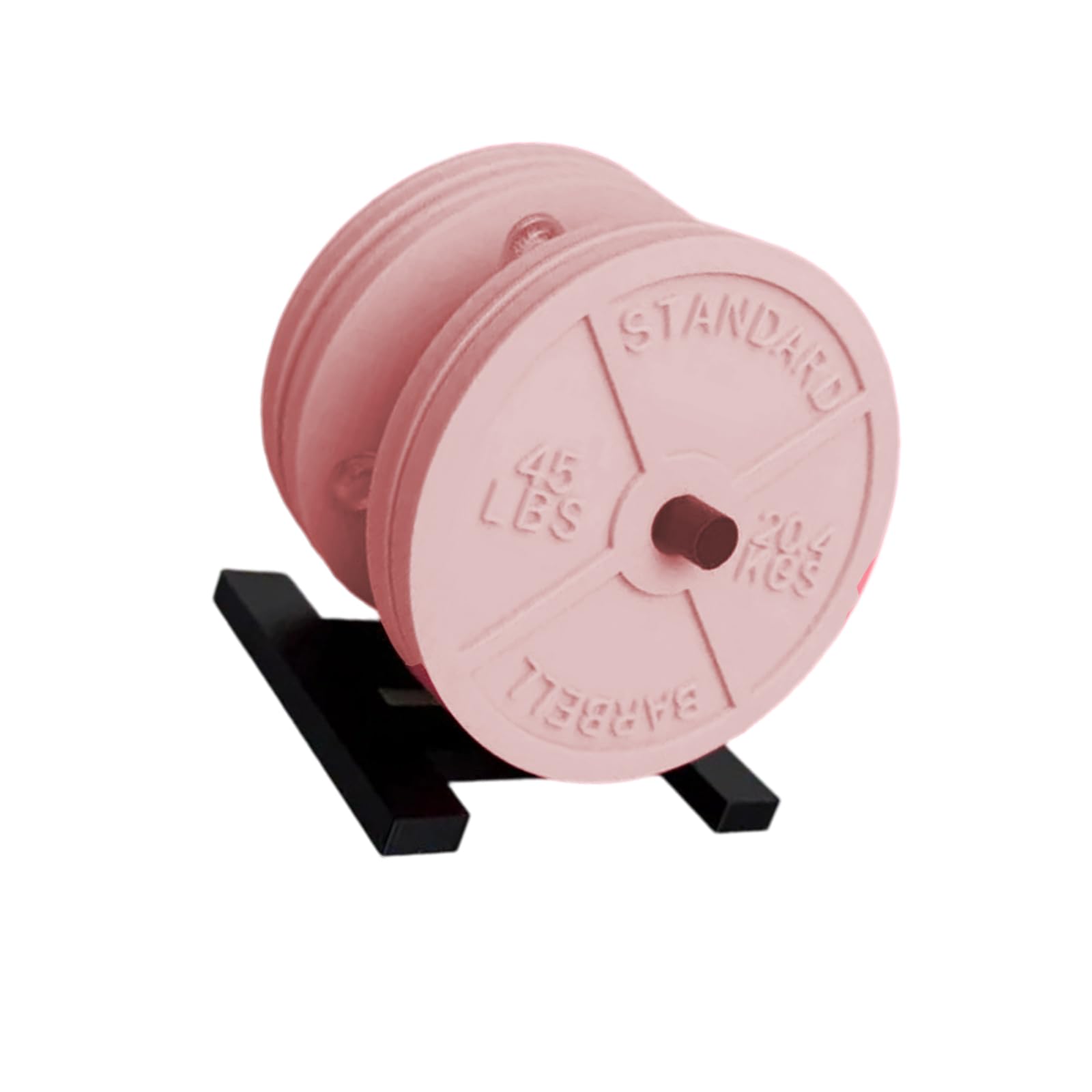 ABS Weight Plate Coasters Set with Holder Barbell Bumper Plate Drink Coasters for Stable Drink Placement