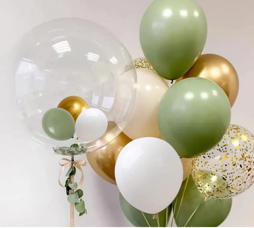 Sage Green Party Balloons 5 Inch 50pcs Happy Birthday Decoration...