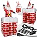 Produktbild KESSER® Aufblasbarer Weihnachtsmann 178cm Groß aus-dem-Schornstein Kamin LED Beleuchtet Nikolaus Weihnachten Geschenk Deko inkl. Befestigungsmaterial Weihnachtsdekoration Weihnachtsdeko