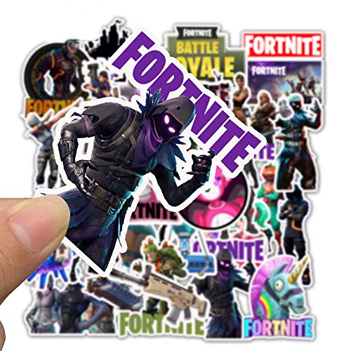 Gaming Fortnite Stickers Pack,50pcs Cute Anime Sticker for Kids, Teens, Gamer Adults,Waterproof Vinyl Stickers for Water Bottles,Skateboard,Bike,Luggage,PS4,Xbos,Game Console(Fortnite) - Thumbnail 3