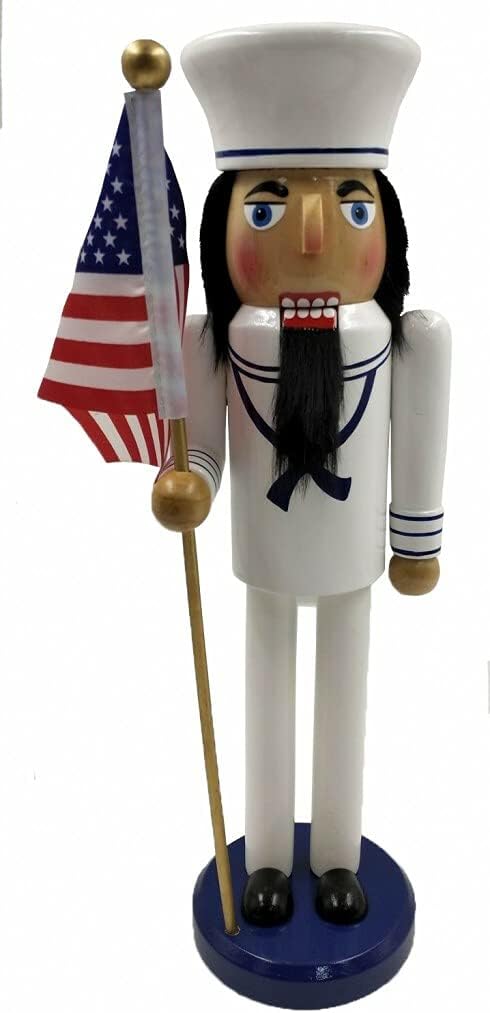Santa's Workshop 14" Navy Nutcracker
