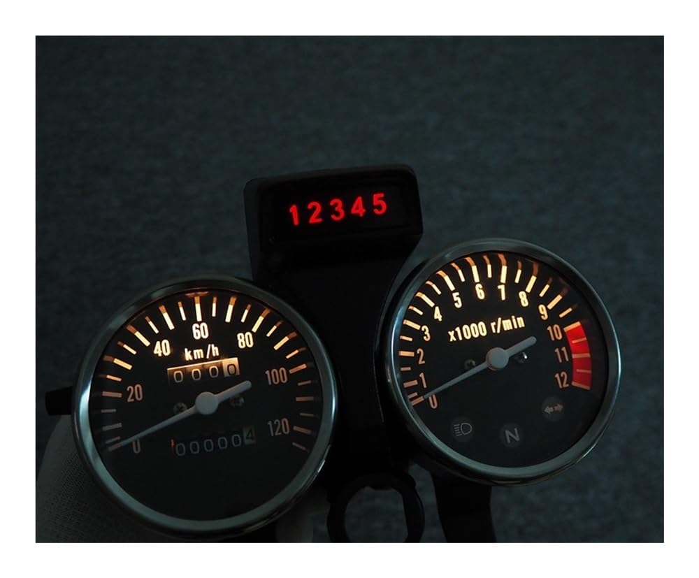 Contachilometri Contagiri Moto Tachimetro Contagiri Indicatore Livello Carburante 12V LED Strumento Per GN125 GN 125 125cc