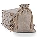 Naler 24 Pièces Sac de Cadeau Bijoux Perles Jute Pochettes Sachets en Lin Calendrier de l'Avent Décor de Mariage Noël Naturel