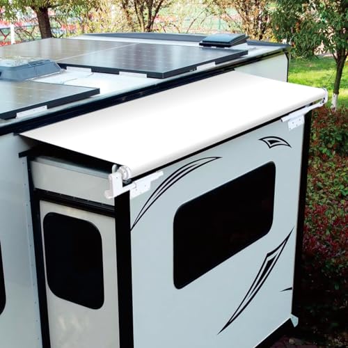 Dulepax RV Slide Out Awning,RV Slide Topper,Modular Camper Slide Out Awning Kit,Slide Toppers for RVs,5th Wheels,Travel Trailers and Motorhomes,White,11'9''(11'1''Fabric)