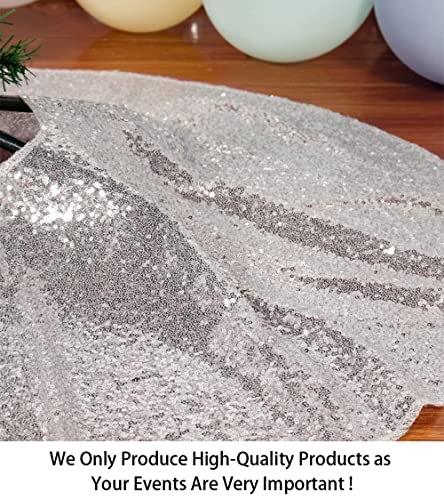 Shinybeauty Mini Tree Skirt Christmas Tree Skirt Silver-24Inch Tree Skirt Sequin Tree Skirt Small Tree Skirt Silver Tree Skirt For Christmas Decoration Mini Tree Skirt Pencil Tree Skirt #TOP1