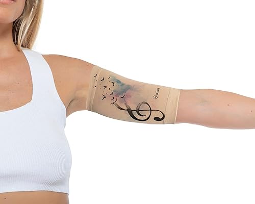 Coverpicc - Funda para la parte superior del brazo para línea Picc, funda de brazo de microfibra suave, ideal para línea Picc, sensor de glucosa