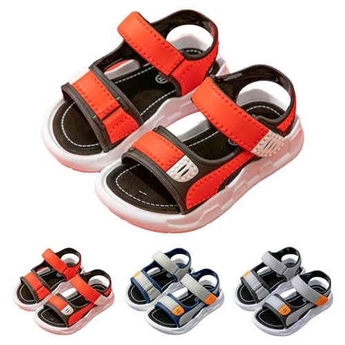 Toddler Boys Sport Sandals Open Toe Non Slip Walking Shoes with Adjustable Strap Lightweight Athletic Sneakers3