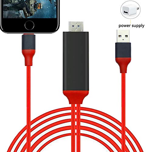 HDMI Adapter Compatible with iPhone, iPhone to HDMI Adapter, 6.6ft 1080P Digital AV