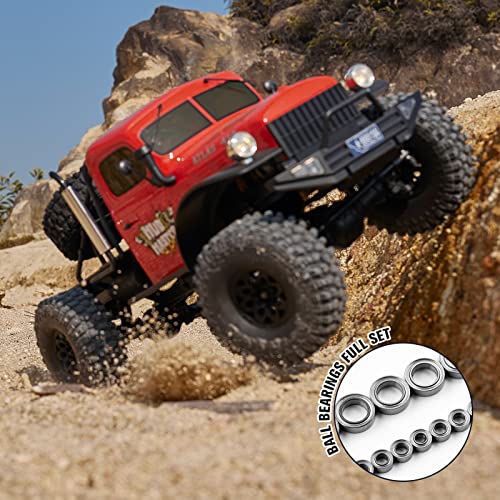 Image of BEEZRC RocHobby 1 /10 Atlas RC Crawler, 4WD with Lighting, 2.4GHz RC Rock Truck, Off Road Hobby Grade, Remote Control Car for Adults, Need to Complete with Battery (Red)