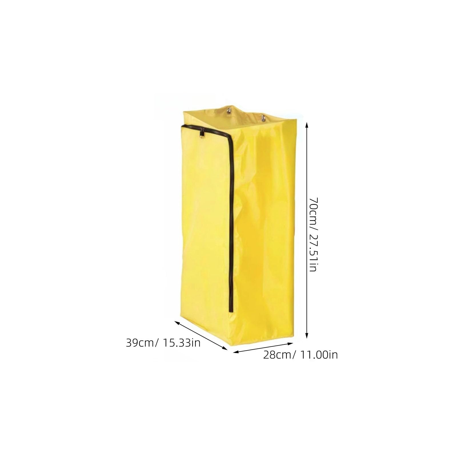 Bolsa de Repuesto para Carrito de Limpieza: Bolsa de Alta Capacidad, Impermeable, Gruesa, para Limpieza Comercial, con Ojales y Cremallera.