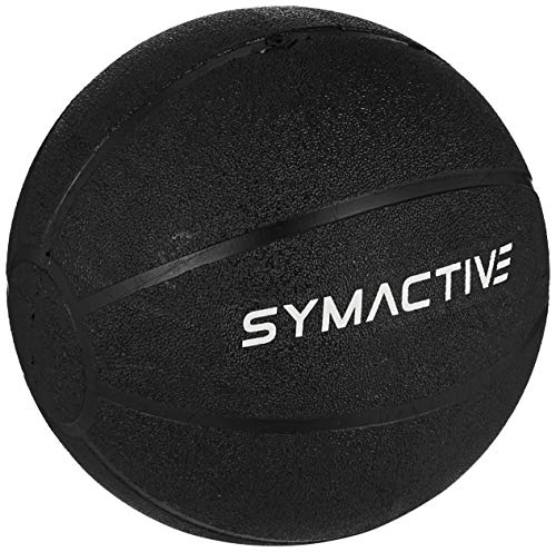 Image of AmazonBasics 13mm Extra Thick Yoga and Exercise Mat with Carrying Strap, Pink and Amazon Brand - Symactive Medicine Ball, 1 KG Combo