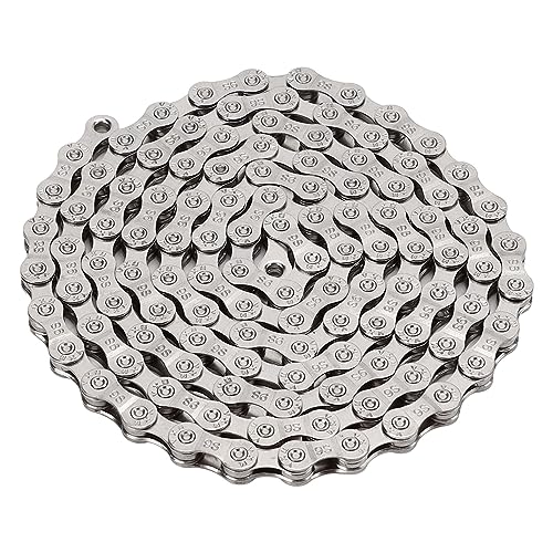 TYCIONG Cadena de repuesto para bicicleta de montaña de 9 velocidades, de acero al carbono, brillante, resistente, con tratamiento térmico para