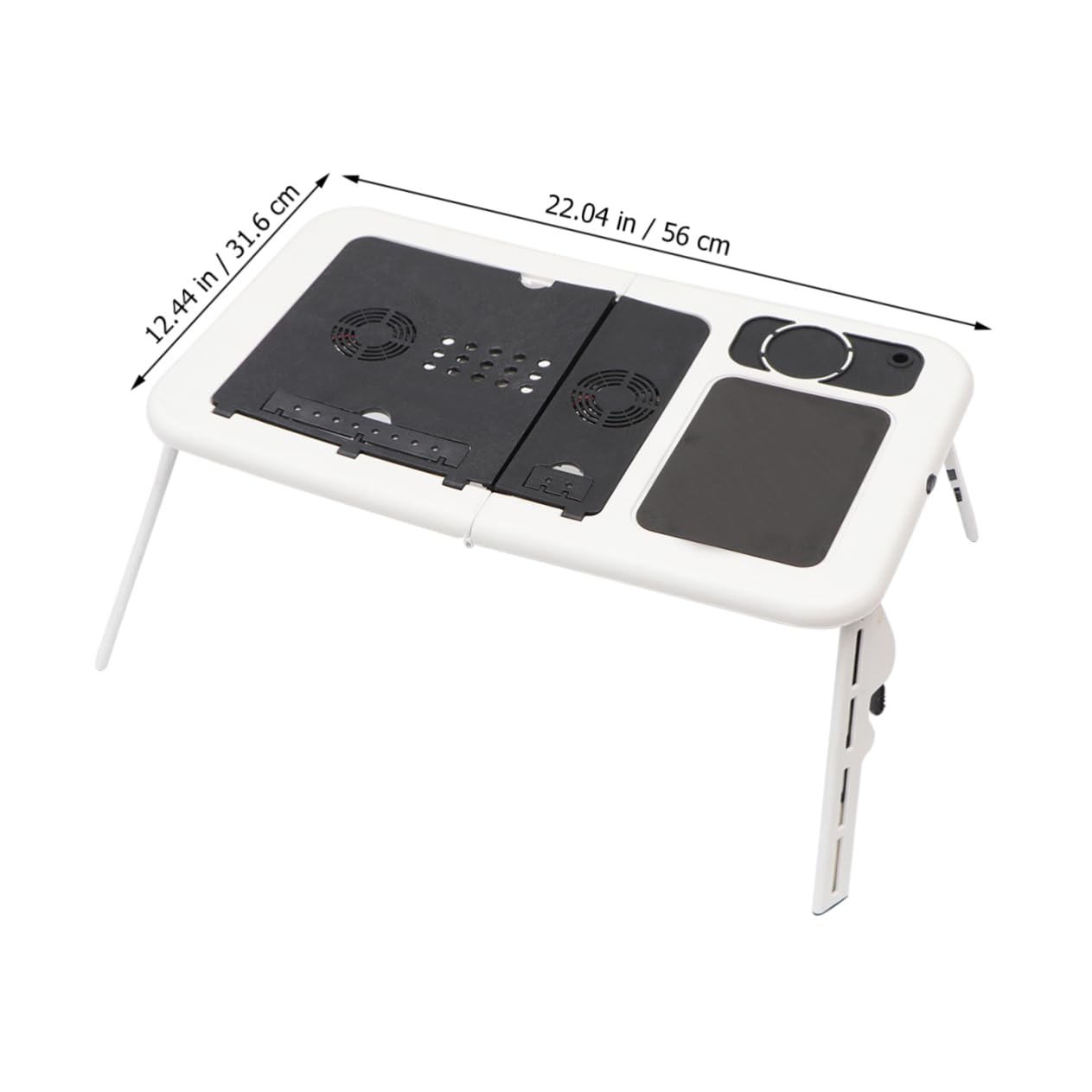 UKCOCO Supporto per Laptop Pieghevole in Abs, Raffreddamento Usb Scrivania Portatile Multiuso, Facile da Riporre per Notebook a Casa