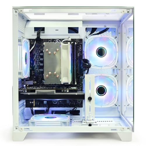Gaming Desktop Intel Core I5-12400F 6 core 2.5GHz PC Computer, RTX 4060 8G, 32G DDR4 RAM, 1TB NVME SSD, Prebuilt Gaming PC Tower Computer for Home and Office (White) - Image 3