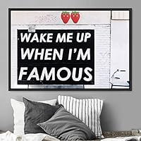 Framed Canvas Wall Art Pressed Quotes 3D Chic Inspirational Multicolor Pop Art Quotes Typography Ultra Whimsical - 16x24 inches