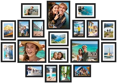 upsimples 19 Pack Picture Frames Collage Wall Decor for Mounting ...