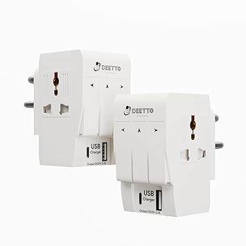speculo 5 in 1 Multi Plug Outlet Extender, 3 Outlet Wall Adapter, Multiple Outlet Splitter, Grounded Wall Tap Power Plug Expander for Cruise Ship Home Office Dorm Essentials-White