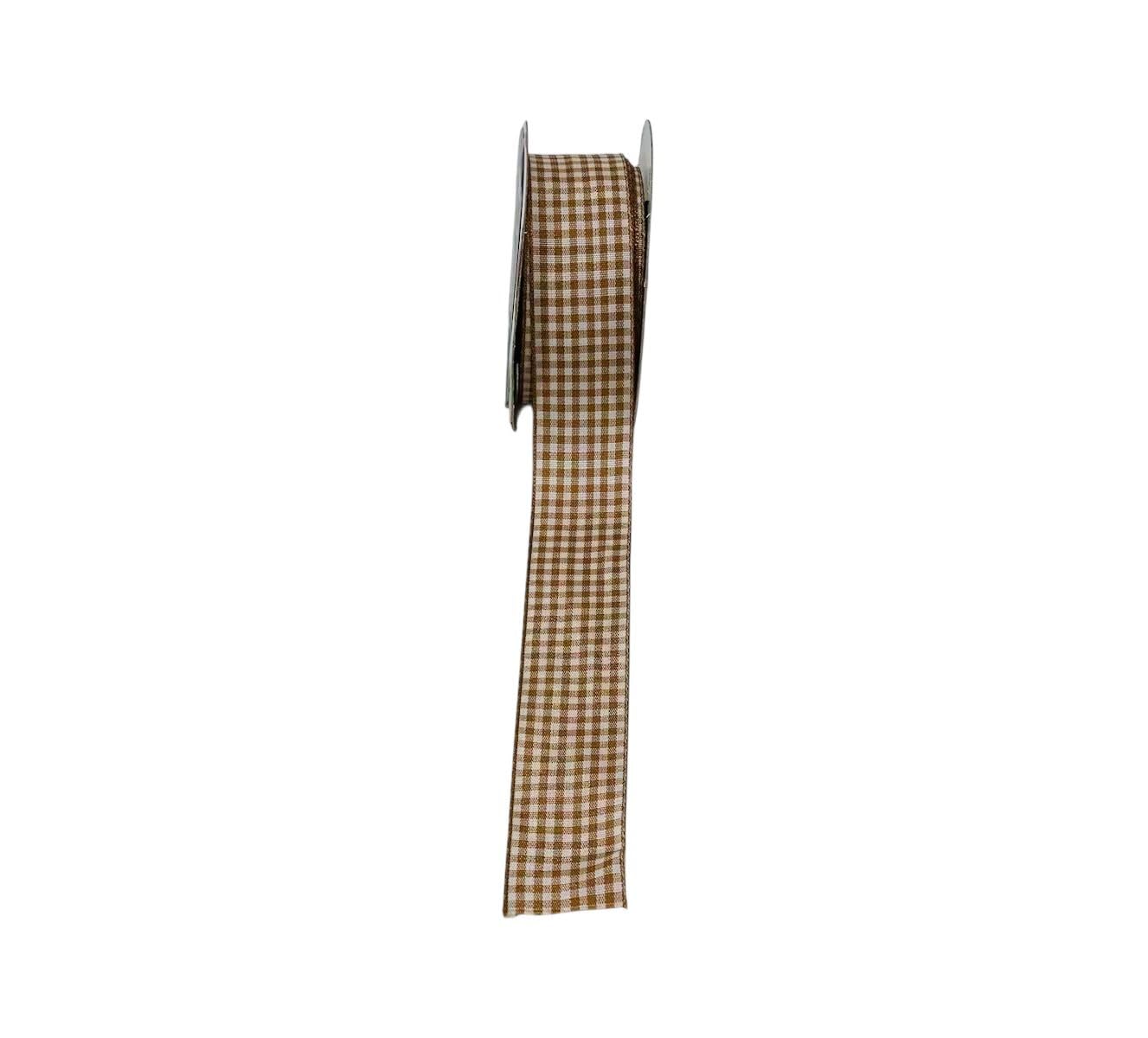 Wrap Concepts Plaid Ribbon (10 Yards) (Brown)-image-33