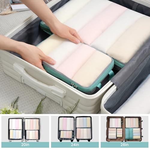 Image of BAGAIL 6 Set Ultralight Compression Packing Cubes Packing Organizer for Travel Accessories Luggage Suitcase Backpack