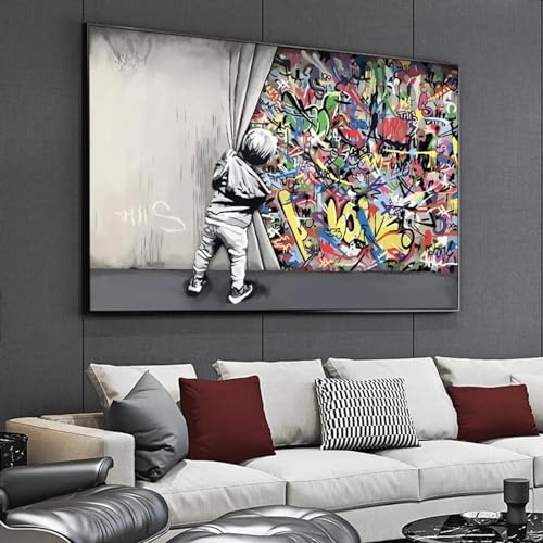 Affiches et imprimés de dessin animé nordique sur toile d'art abstrait graffiti 70x100 cm