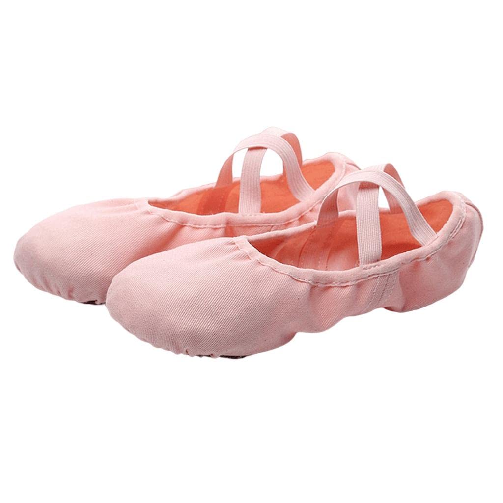 Canvas Ballet Slipper Split-Sole Shoes Fitness Gymnastics Flats Pink_33-image-5